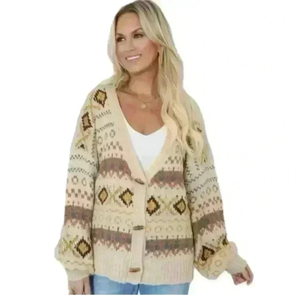 Love Riche Oversized "Boxy" V-Neck Cardigan
Women's Large EUC! - Picture 2 of 11